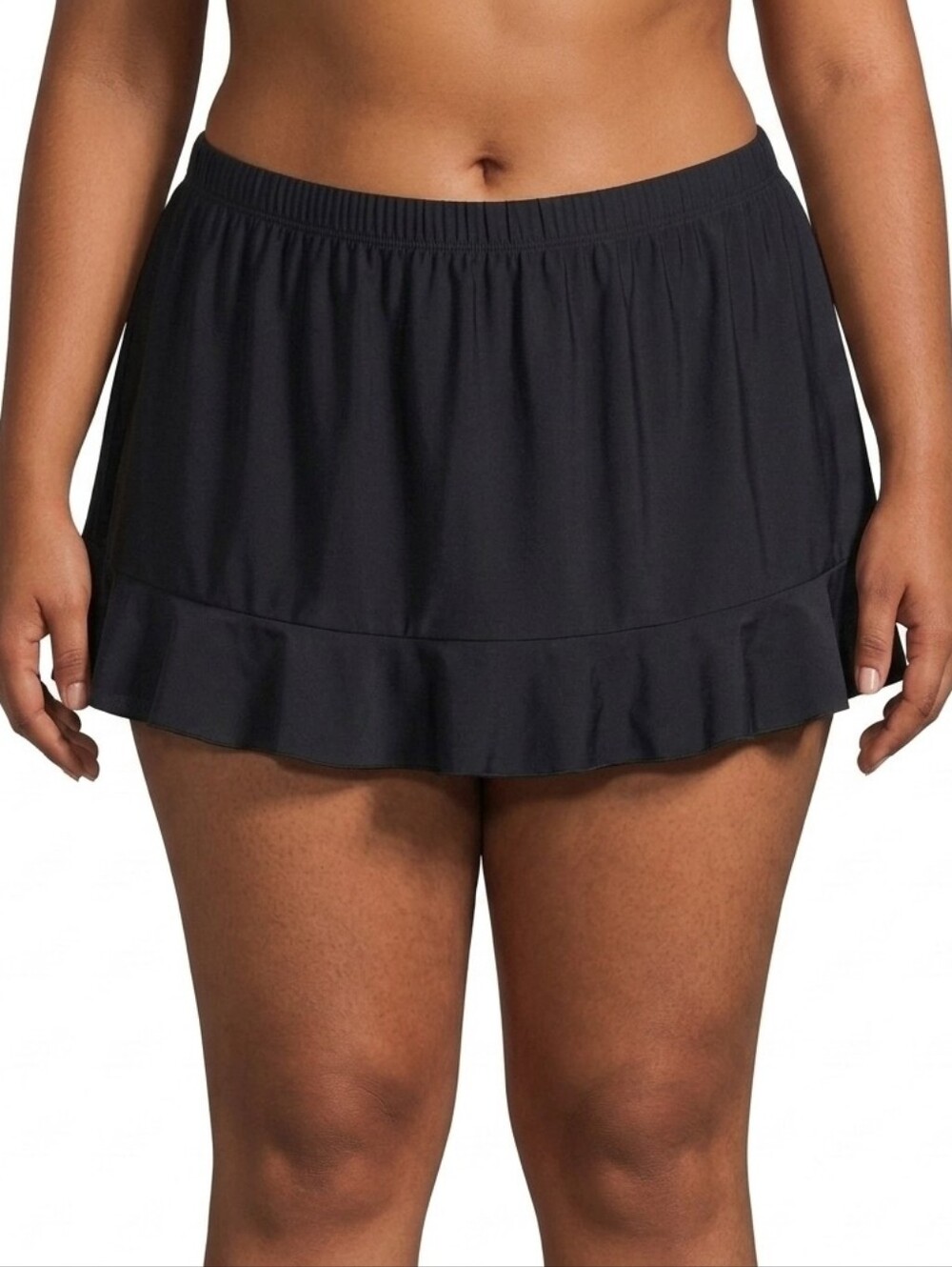Aqua Green Swim Skirt Black Ruffle Tennis Skirt Coquette Skort Size Large
